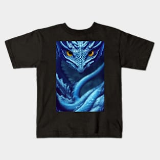 Portrait of a Blue Dragon Kids T-Shirt